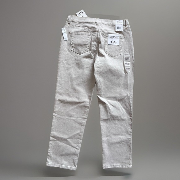 Gloria Vanderbilt Amanda Slimming Jean Stonewood Beige Stretch 12S NWT - Picture 2 of 13